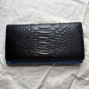 Liebeskind Black Textured “Snake Skin” Leather Wallet